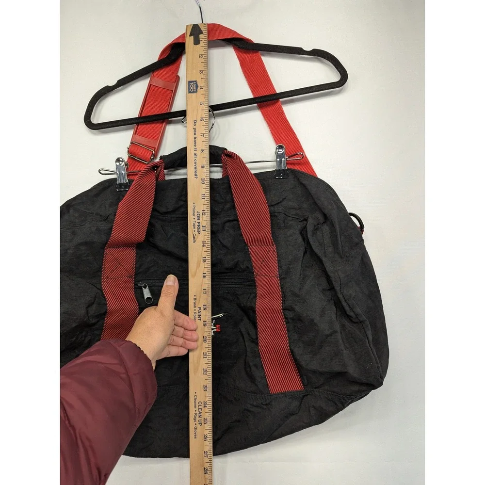 Black Duffel‎ Bag with Red Straps Compass Bull Skull Logo Travel Gym Carry-on